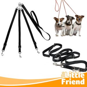 tali anjing triple twin leash 1